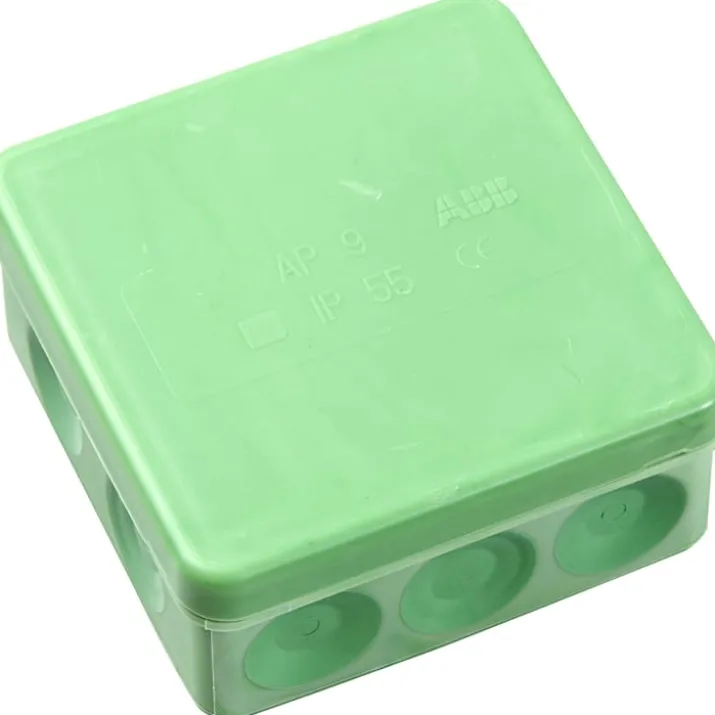 ABB AP9 forgreningsdåse, 86x86x39 mm, grøn
