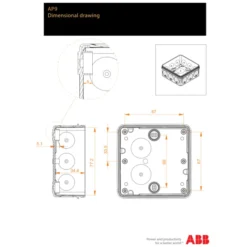 ABB AP9 forgreningsdåse, 86x86x39 mm, hvid