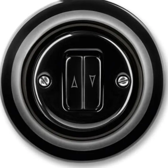 ABB Decento dobbelt trykkontakt, sort