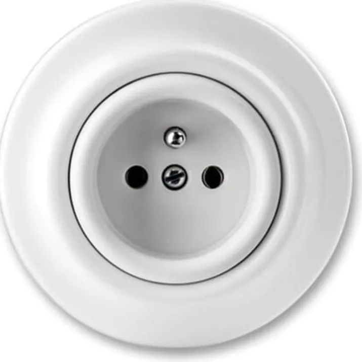 ABB Decento pinjord stikkontakt, hvid
