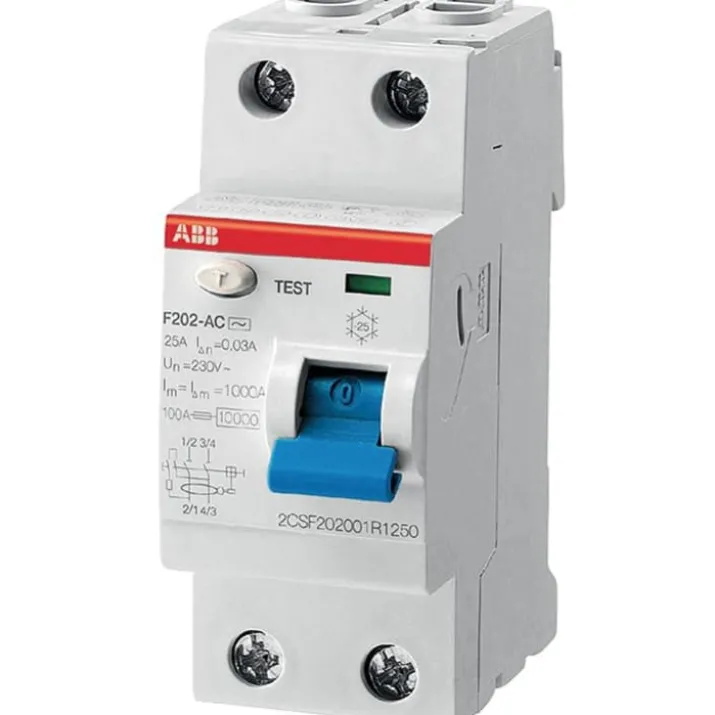 ABB F202 HPFI relæ A, 2P, 40A