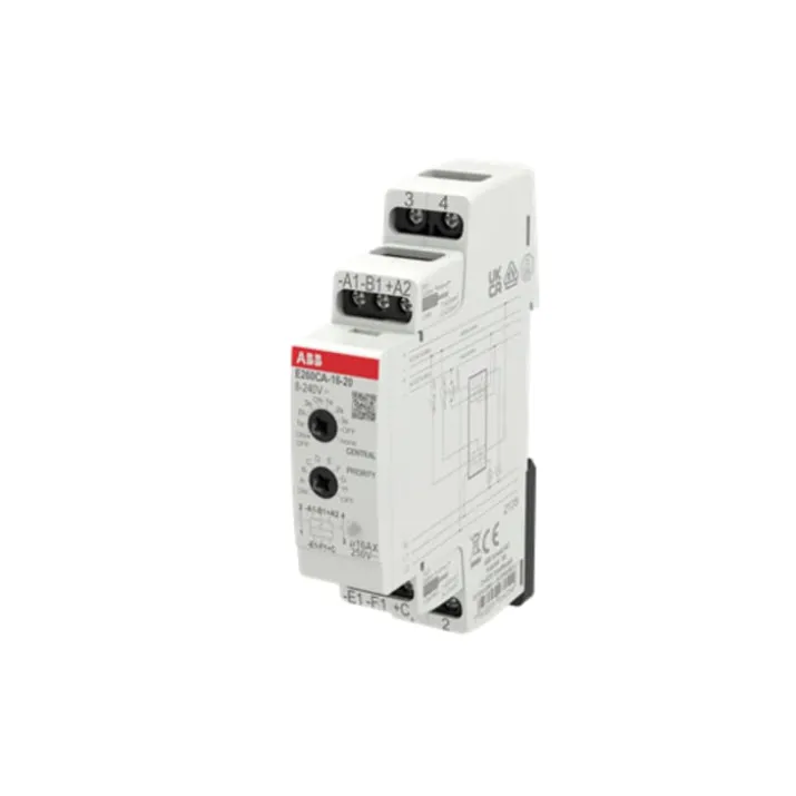 ABB kiprelæ, 2 NO, central justerbar, AC, 16A, 8-230V