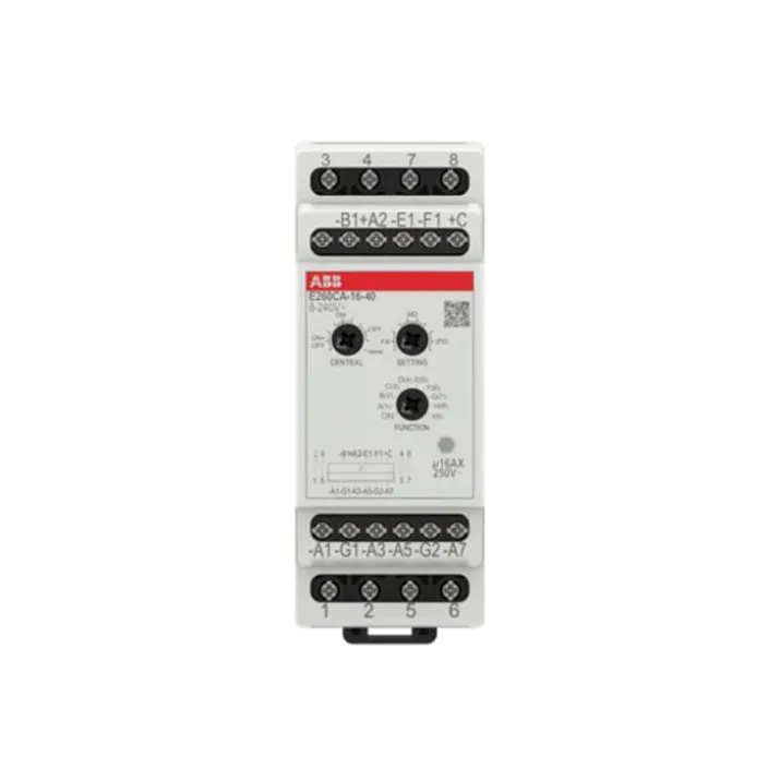 ABB kiprelæ, 4 NO, central justerbar, AC, 16A, 8-230V