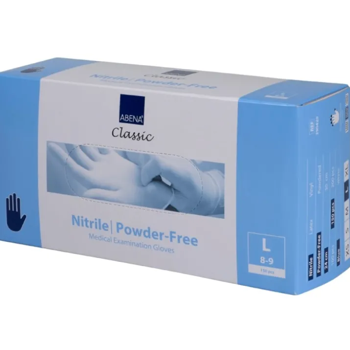 Abena Classic nitrilhandske, str. L, 150 stk.