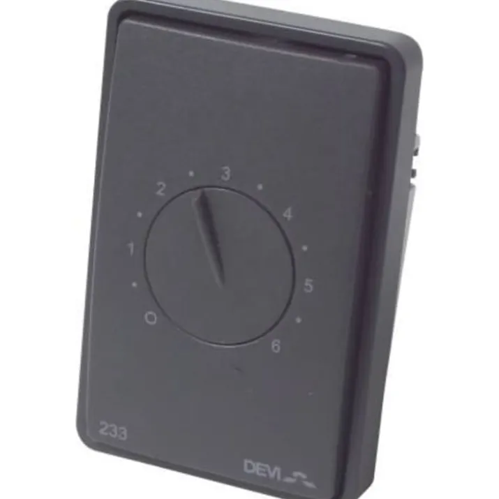 Afdækning for Devi reg 233 elgulvvarme termostat, 1½ modul, koksgrå