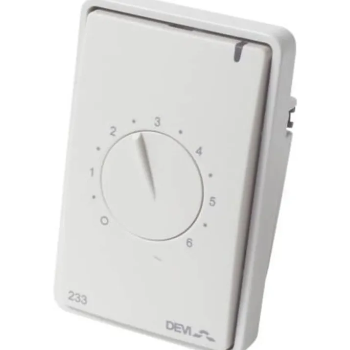 Afdækning for Devi reg 233 elgulvvarme termostat, 1½ modul, lysegrå