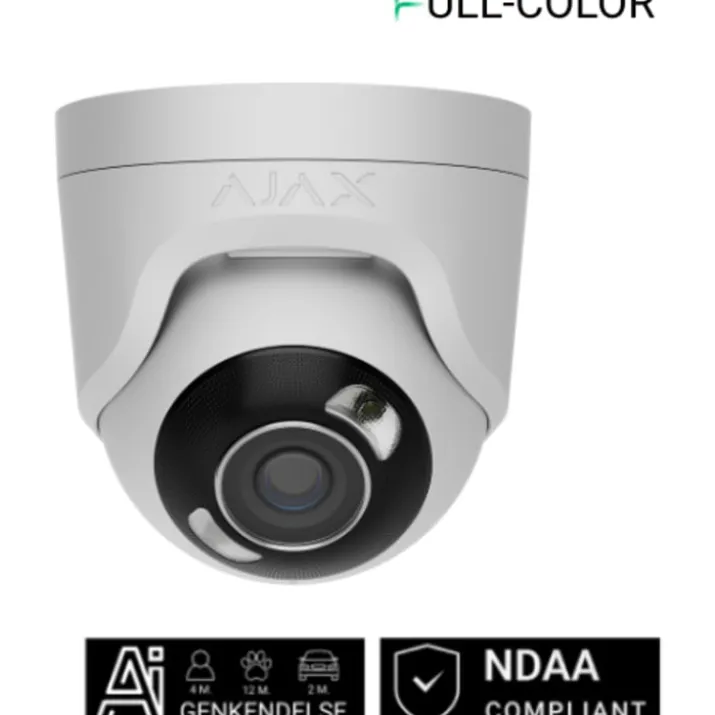 Ajax Turret overvågningskamera, 8MP, 2,8 mm, hvid