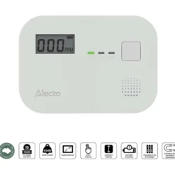 Alecto kuliltealarm med display, lav CO-advarsel