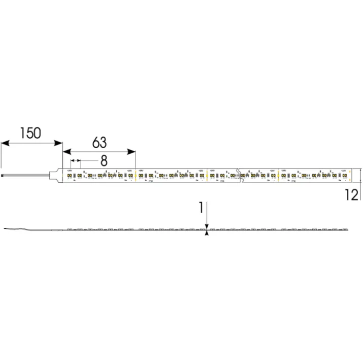 Ansell Lighting D-Cell udendørs LED strip, dim to warm, 5 meter