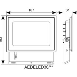 Ansell Lighting Eden projektør, 30W, 4000K