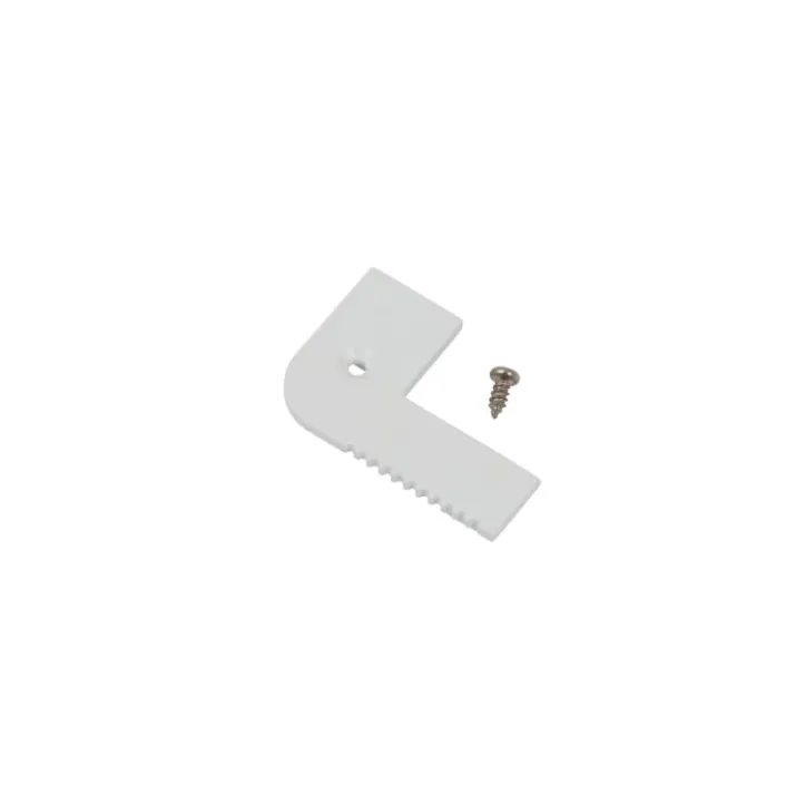 Ansell Lighting endestykke, trappekant, uden hul, 26,3x68 mm, hvid