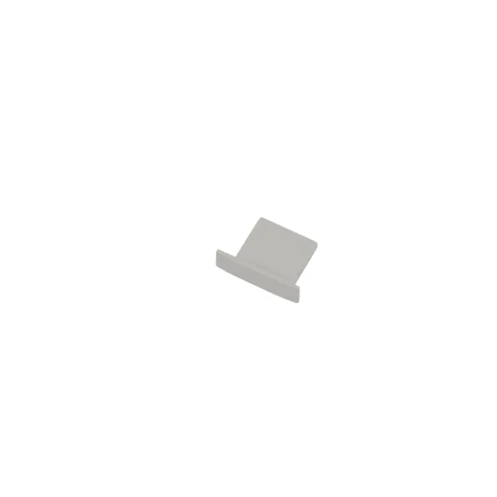 Ansell Lighting endestykke, uden hul, 15x20 mm, aluminium