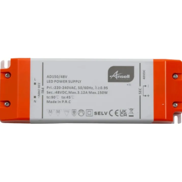 Ansell Lighting LED driver, 48V, 150W