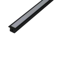 Ansell Lighting LED skinne, indbyg, 15x20 mm, 2 meter, sort