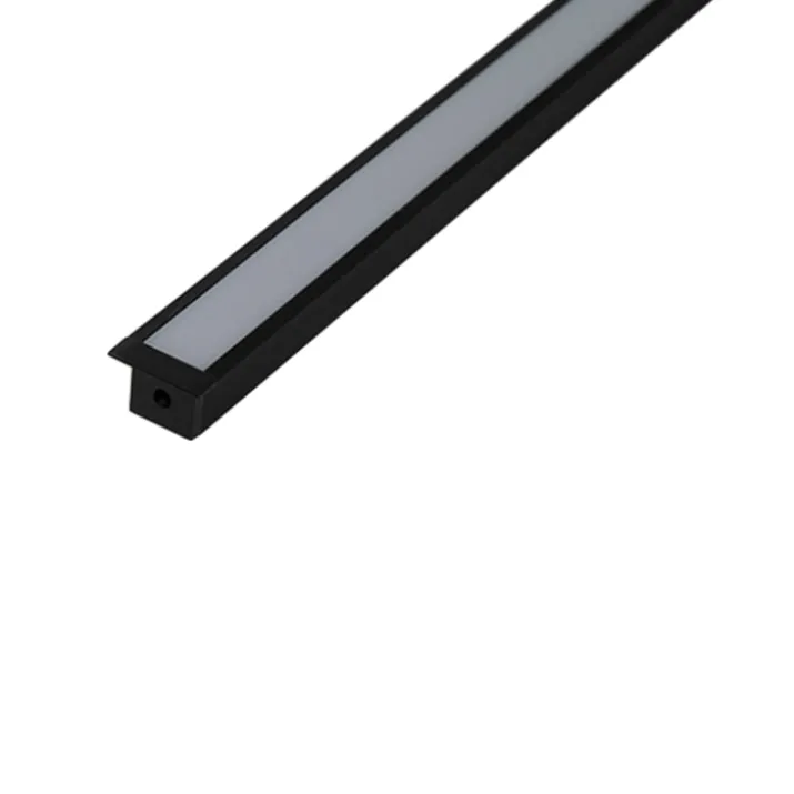 Ansell Lighting LED skinne, indbyg, 15x20 mm, 2 meter, sort