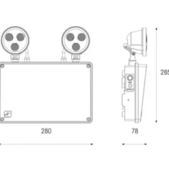 Ansell Lighting Raptor nød projektør, sort