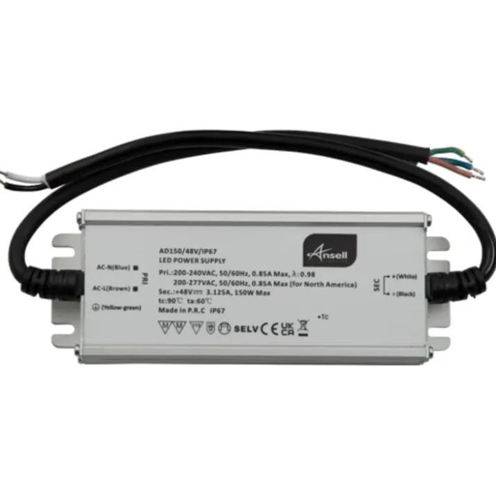 Ansell Lighting udendørs LED driver, 48V, 150W
