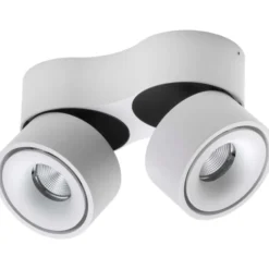 Antidark Easy Double spotlampe, hvid