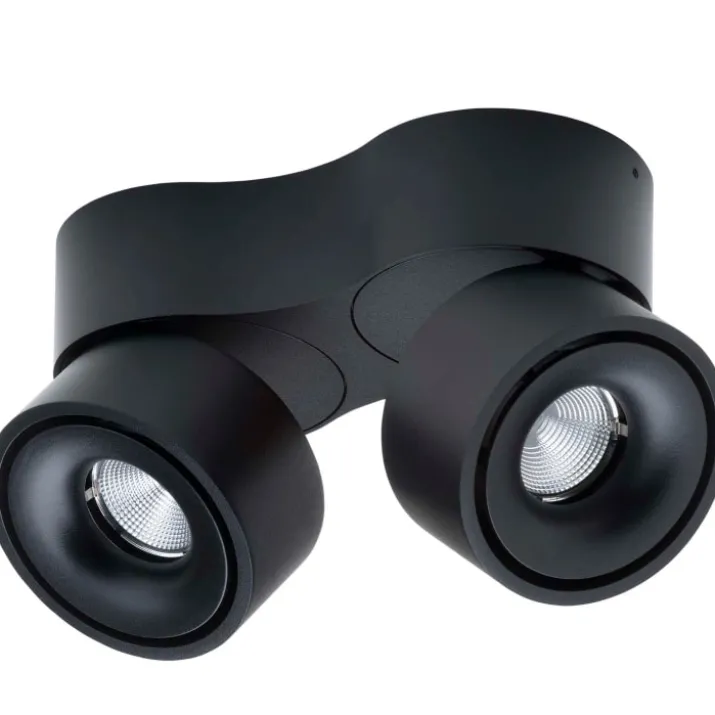 Antidark Easy Double spotlampe, sort