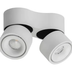 Antidark Easy Mini Double spotlampe, sideudgang, hvid