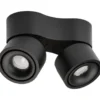 Antidark Easy Mini Double spotlampe, sideudgang, sort
