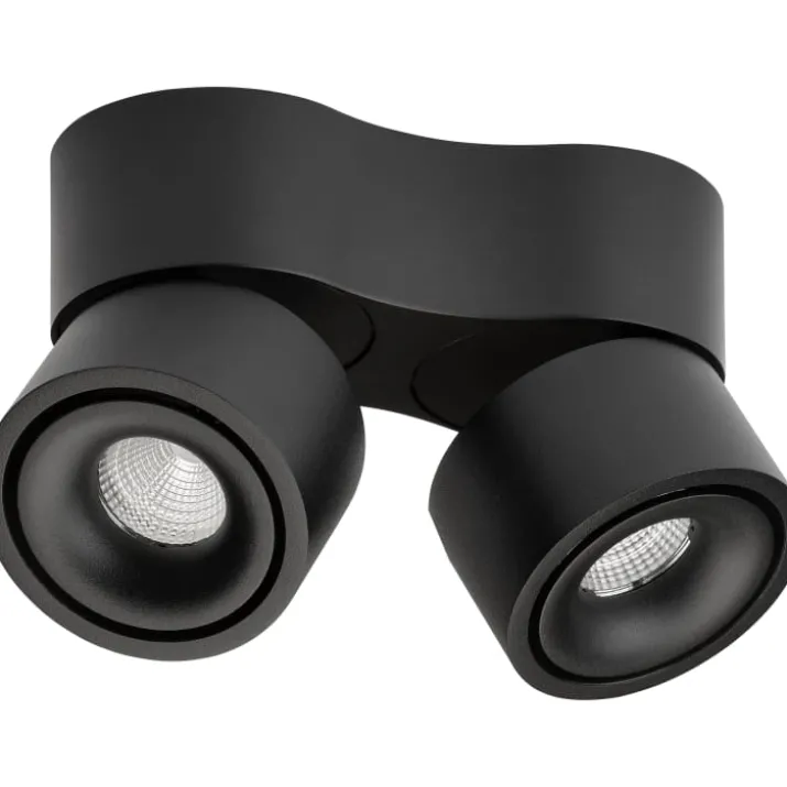 Antidark Easy Mini Double spotlampe, sideudgang, sort