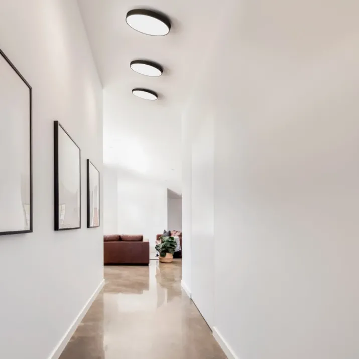 Antidark Luna C450 plafond, Ø45 cm, 2700K, sort