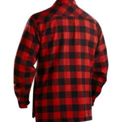 Blåkläder Workwear 3225 foret skovmandsskjorte, rød/sort, str. L