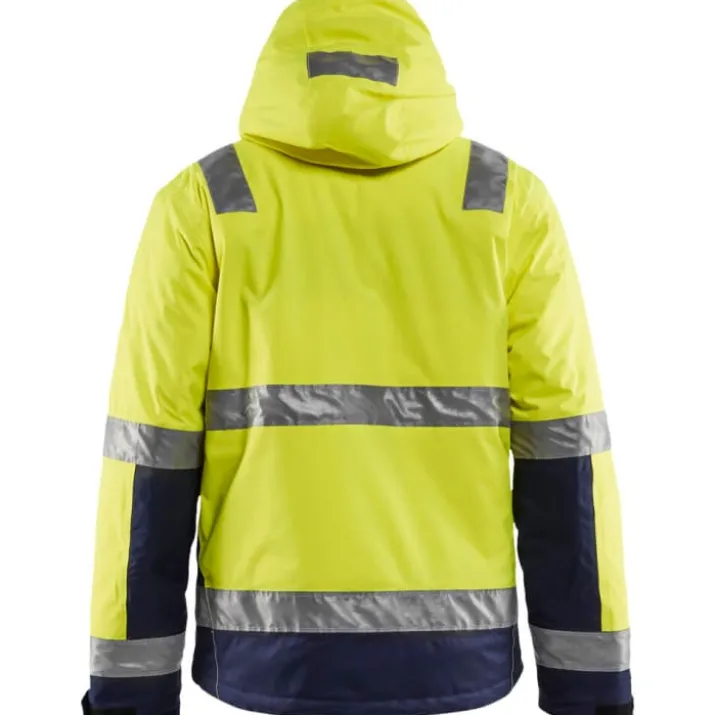 Blåkläder Workwear Hi-Vis vinterjakke, hi-vis gul/marine, str. 4XL