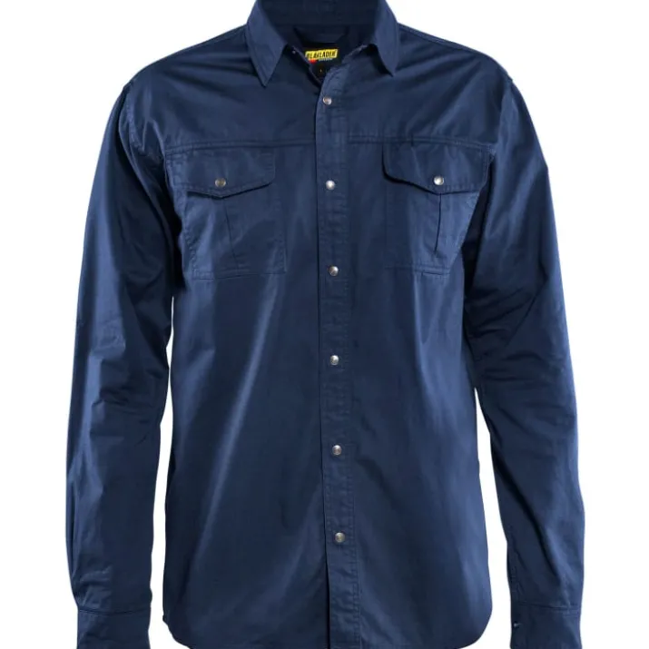 Blåkläder Workwear 3297 Twill skjorte, marineblå, str. S