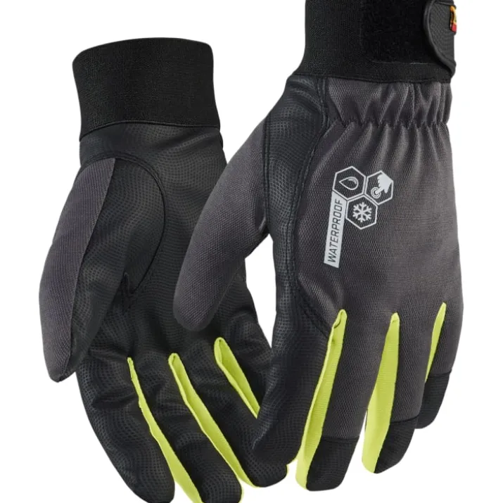 Blåkläder Workwear 2876 vinterhandsker, med touch, grå/hi-vis gul, str. 10