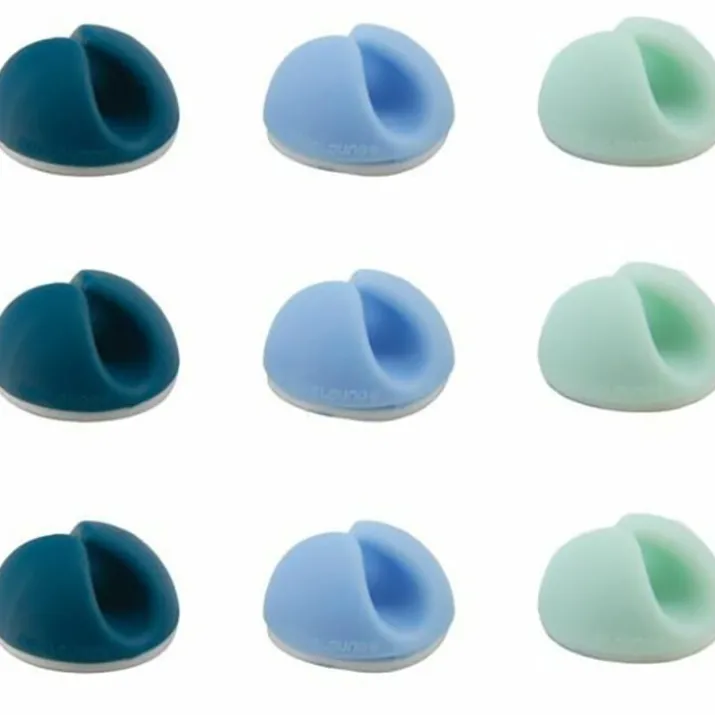 Bluelounge Cabledrop kabelholder, blå - 9 stk
