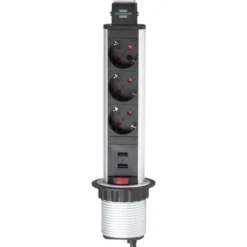 Brennenstuhl Pull-UP 3 stikdåse for indbygning m/USB