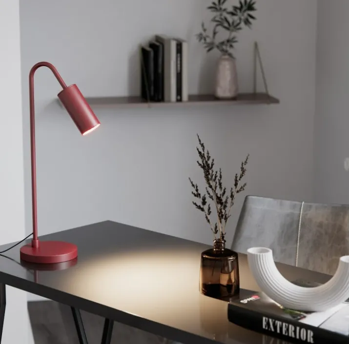 By Rydens Curve bordlampe, rød