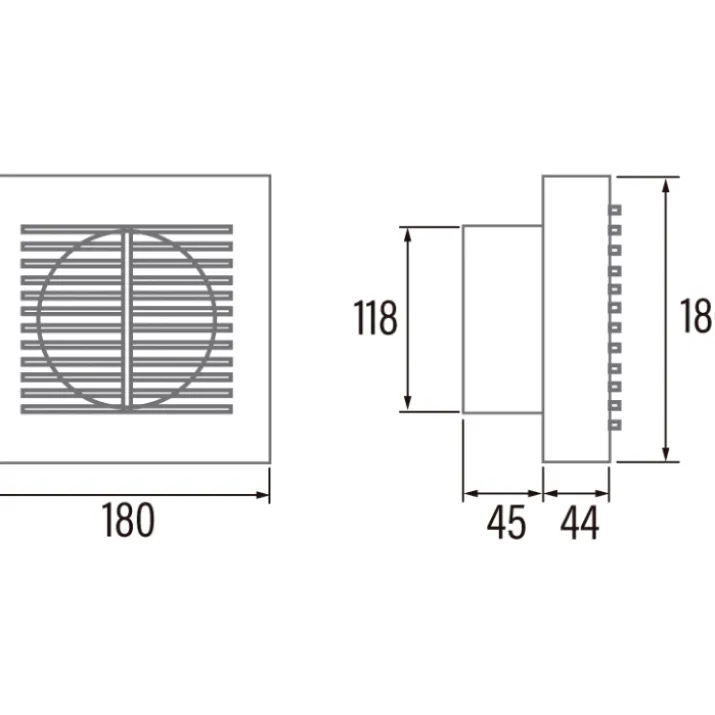 Cata B12 badventilator, Ø120 mm, hvid
