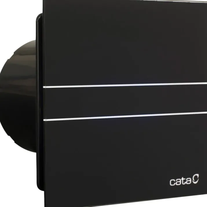 Cata E-100 GTH badventilator, fugtstyring, timer, Ø100 mm, sort