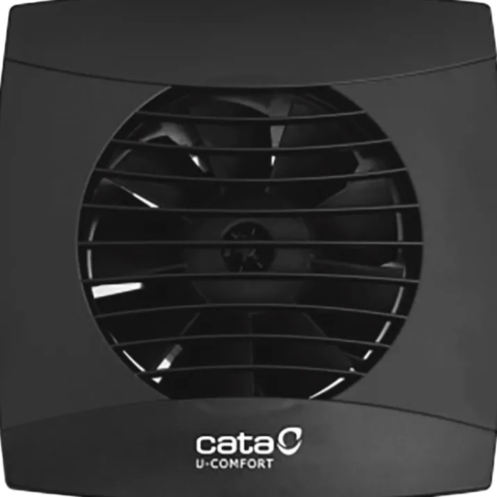 Cata UC-10 badventilator, fugtstyring, Ø100 mm, sort