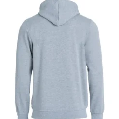 Clique Basic hoodie med lynlås, gråmeleret, str. L