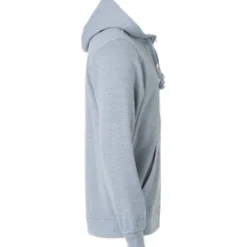 Clique Basic hoodie med lynlås, gråmeleret, str. L
