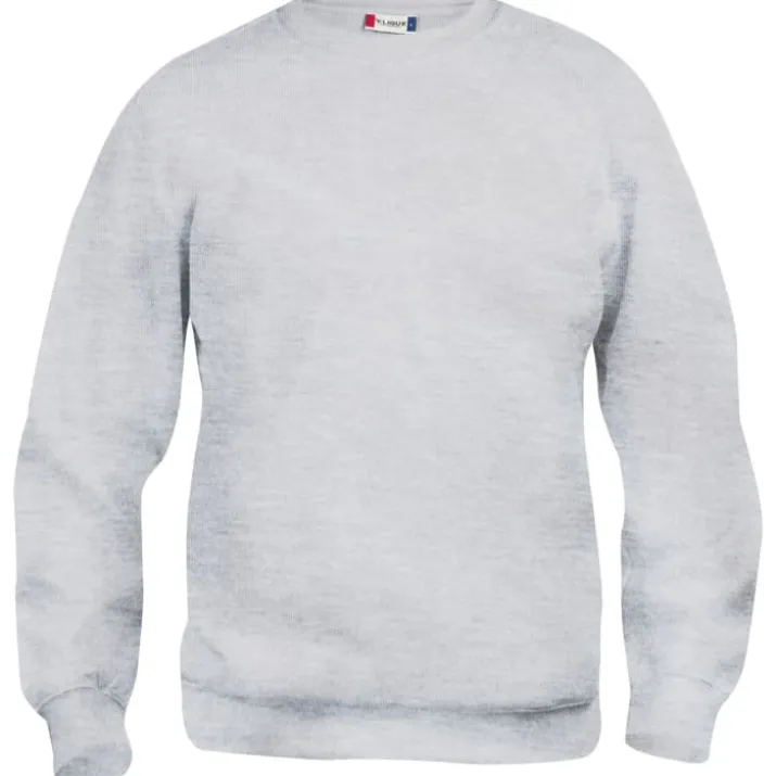 Clique Basic Roundneck sweatshirt, lysegrå, str. 2XL