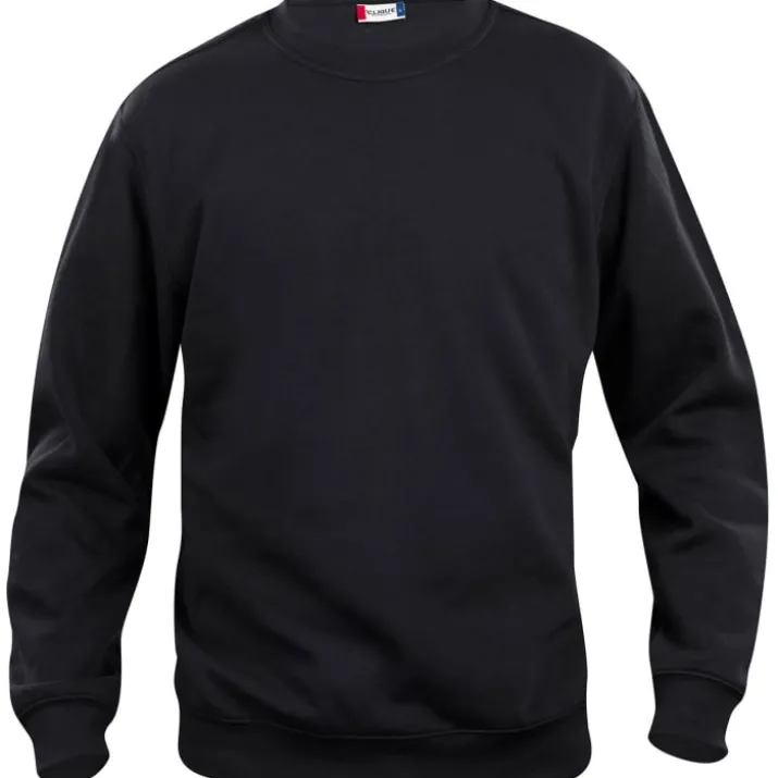 Clique Basic Roundneck sweatshirt, sort, str. 4XL