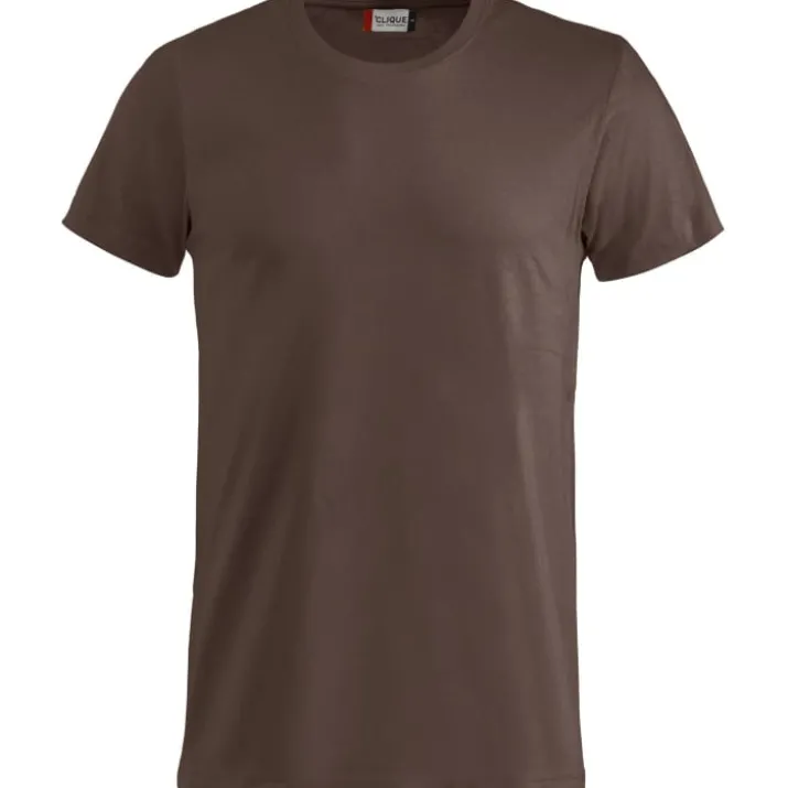Clique Basic t-shirt, mørkebrun, str. 2XL