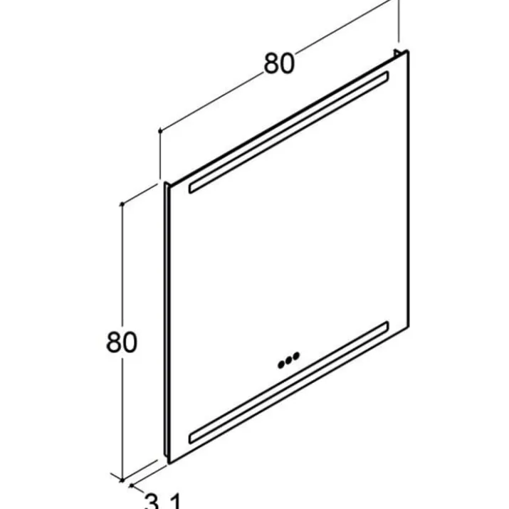 Dansani Level spejl, 80 cm