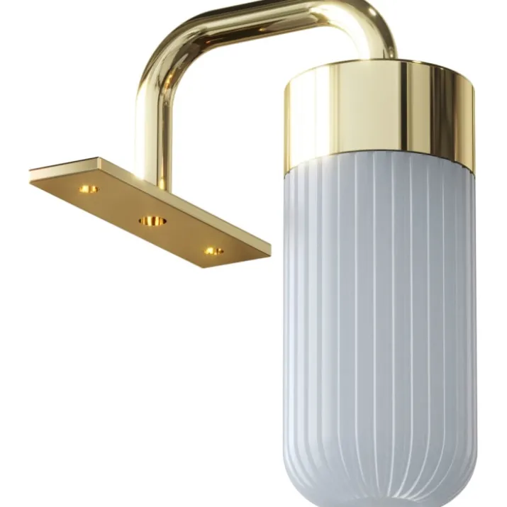 Dansani Lyra spejllampe, messing