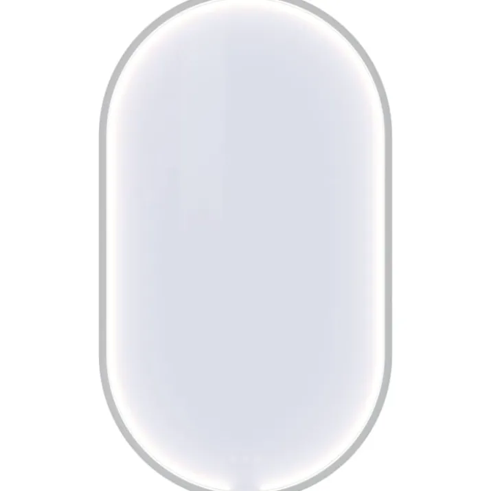 Dansani You Moon spejl med lys, 105x60 cm, mat hvid