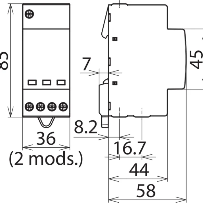 Desitek Dehnguard M 275 transientbeskyttelse type 2, 4P, 5kA