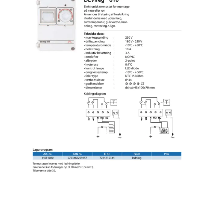 Devi reg 610 termostat