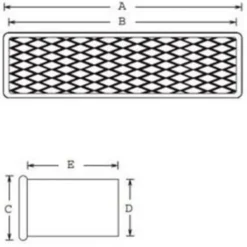 Duka murstensrist, 56x230 mm, galvaniseret