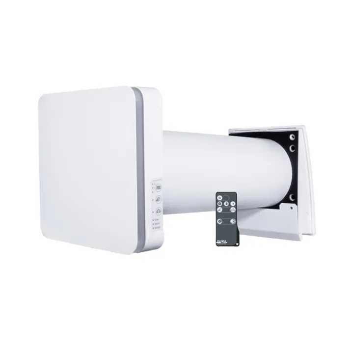 Duka One S6B ventilator med varmegenvinding, Ø160 mm, hvid