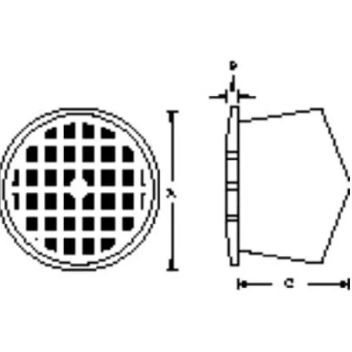 Duka ventilrist, Ø77 mm, aluminium